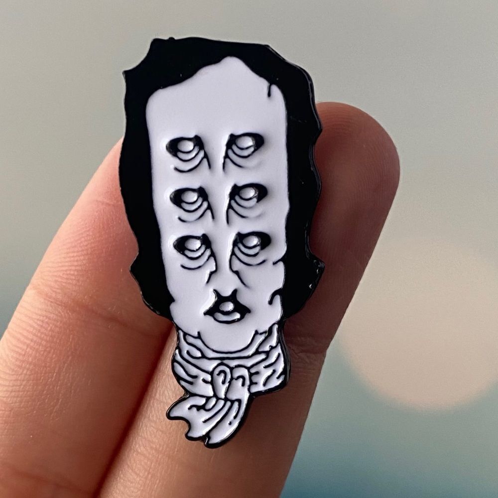 Multi EYES Edgar Poe Enamel Pin/ Brooch Lapel
